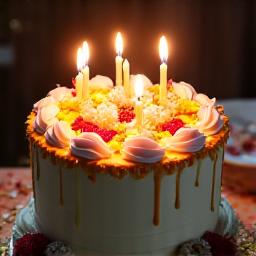 Torta di compleanno personalizzata con decorazioni raffinate e candeline